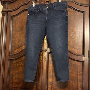 Express Dark Indigo Women's Cropped Jeans 14 Short